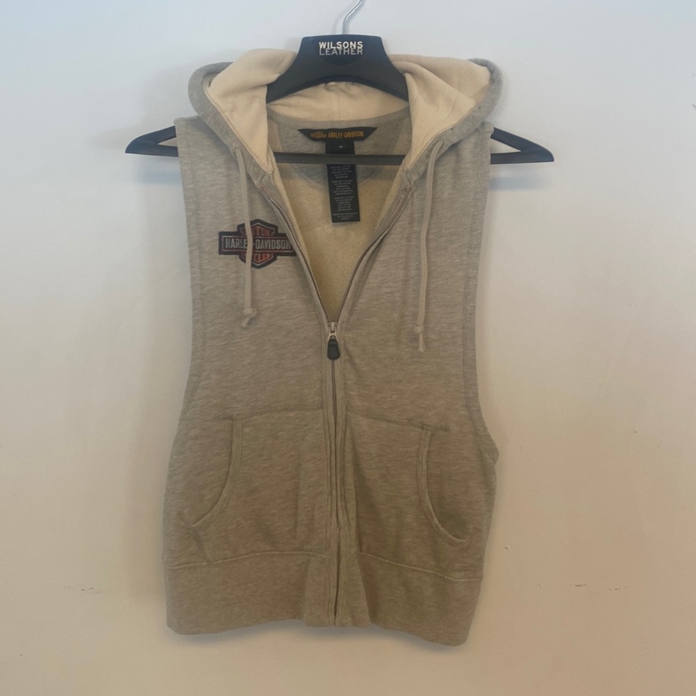 Harley Davidson Hooded zip up vest